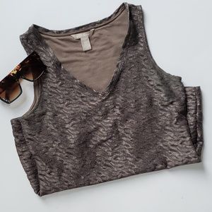 Banana Republic lace leopard tank top small